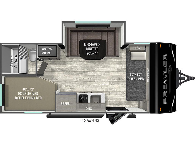 Prowler Lynx Travel Trailer Model 1702DBS by Heartland Floorplan