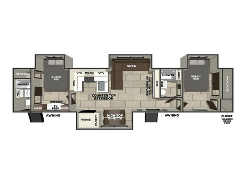 LaCrosse 40PLEX floorplan