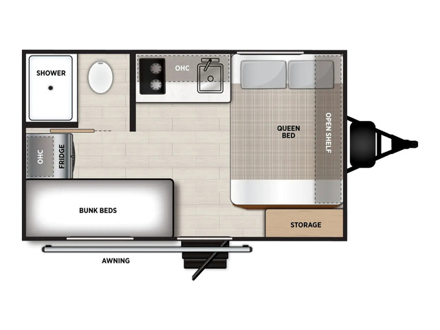 Salem FSX LE Travel Trailer Model 136BH by Forest River Floorplan