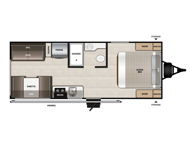 Salem FSX LE Travel Trailer Model 230RDLE by Forest River Floorplan