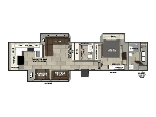 LaCrosse 38RK floorplan