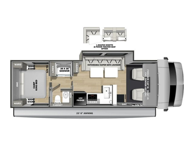 Sunseeker Classic Class C Motorhome Model 3150S by Forest River Floorplan