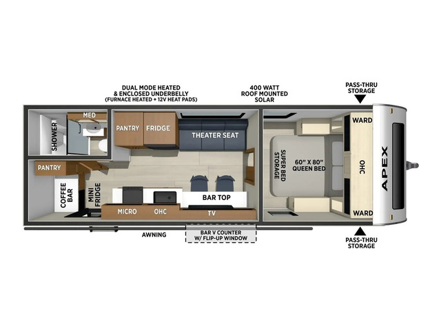 Apex Travel Trailer Model 205RB by Coachmen Floorplan