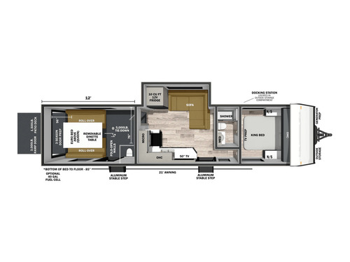 XLR Boost Travel Trailer 3012BX floorplan