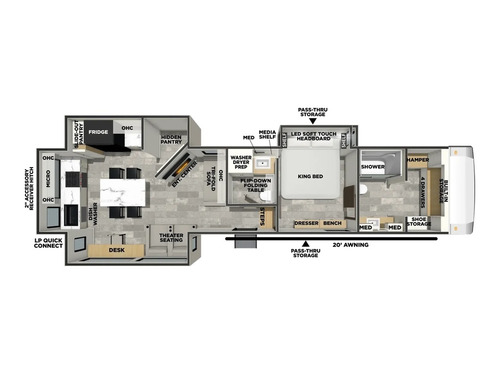 Chaparral 37LUX floorplan