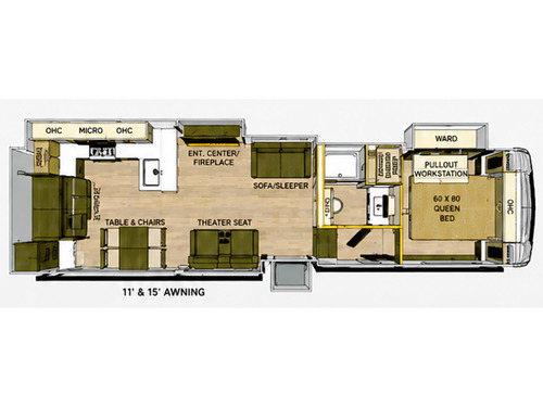 Columbus 340RG floorplan