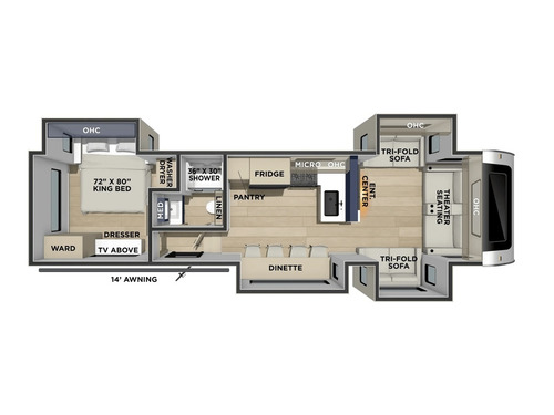 Columbus 363FL floorplan