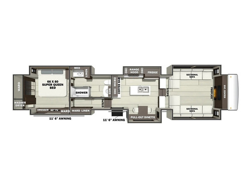 Riverstone 45FLE floorplan