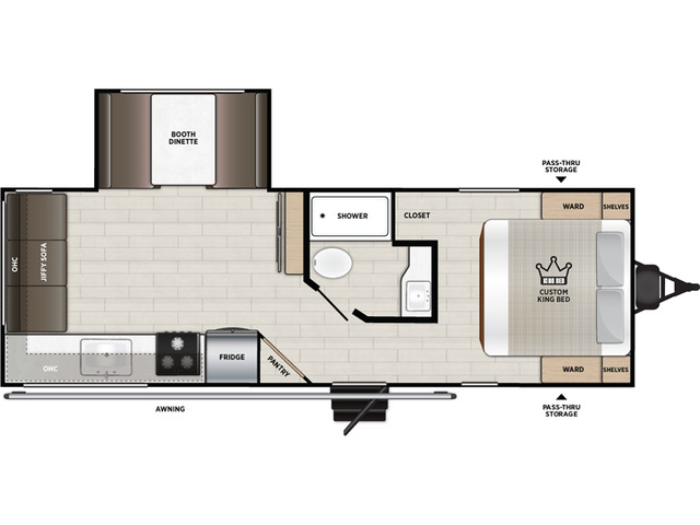 Cruise Lite Travel Trailer Model 25RLXL by Forest River Floorplan