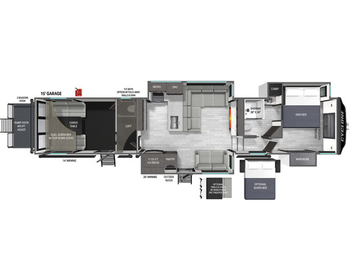 Cyclone Fifth Wheel 4115 floorplan