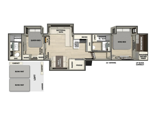 Cedar Creek 380RB2 floorplan