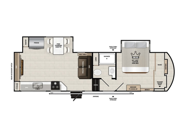 Hemisphere Fifth Wheel Model 280RE by Forest River Floorplan