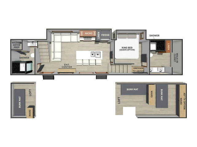 Lost Pines Park Trailer Model Cypress by Forest River Floorplan