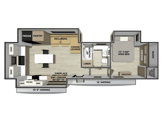 Sierra Fifth Wheel Model 3280ML by Forest River Floorplan
