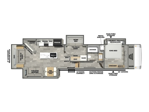 Chaparral 36FLEX floorplan